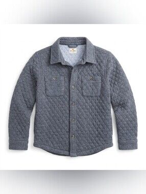 Marine Layer MINI Quilted Button-Up Shirt Jacket - Heather Gray